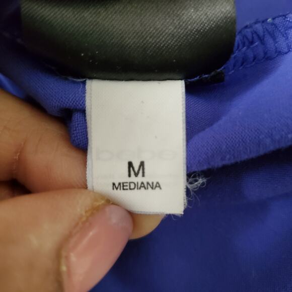 bebe Purple Strappy Open Back Bodycon Dress M - Picture 8 of 10